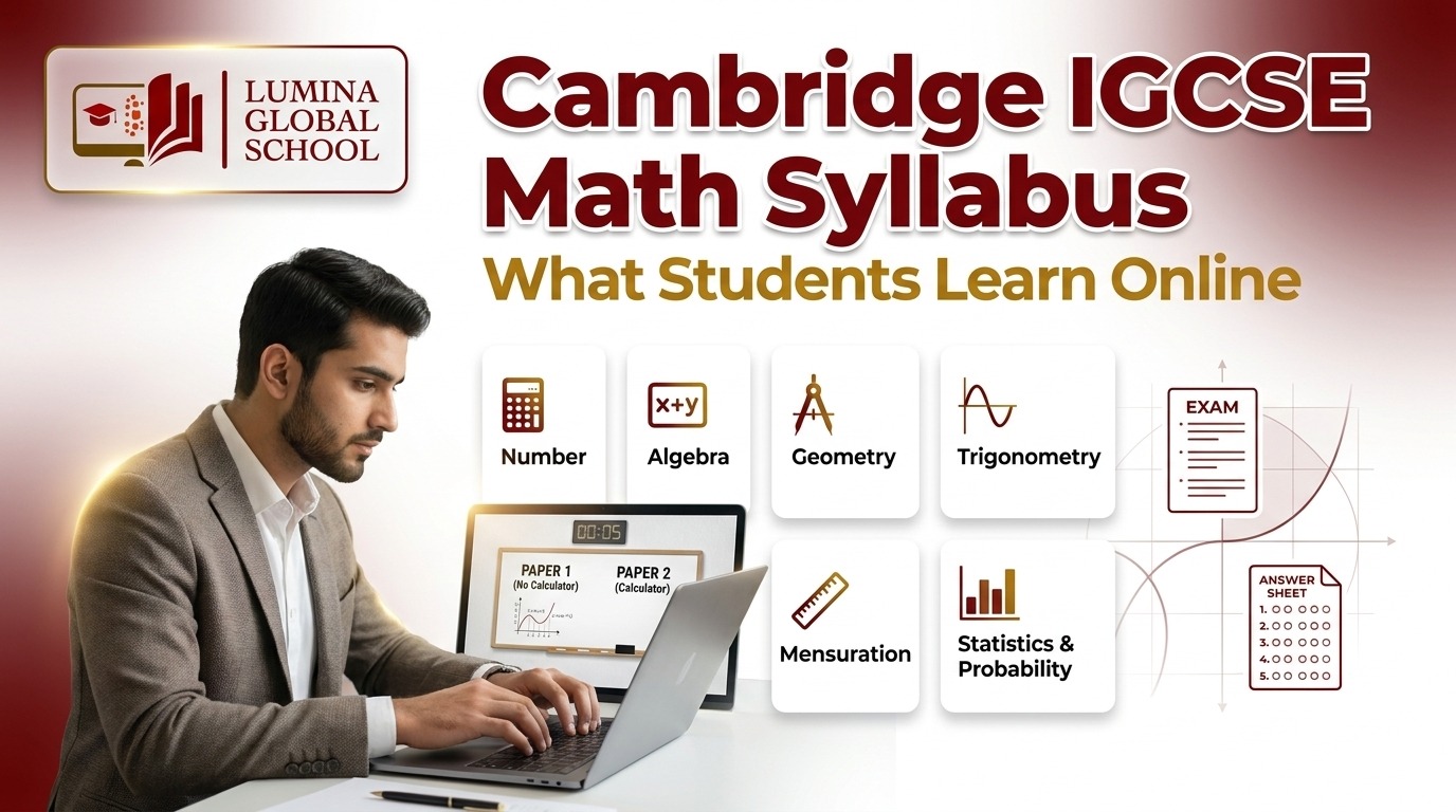 Cambridge IGCSE Math Syllabus: What Students Learn Online